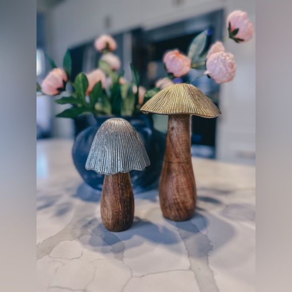 Anthropologie Set of two Mushrooms decor